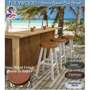   Sierra Faux Wood Swivel Bar Stool (Sold in Pairs): Home & Kitchen