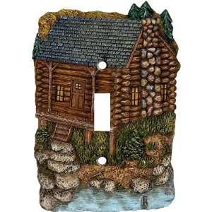  Log Cabin Single Switch Plate Cover: Home Improvement