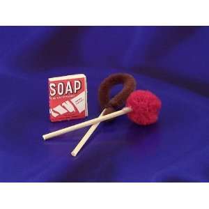  Dollhouse Miniature Soap/Scrub Brushes: Toys & Games