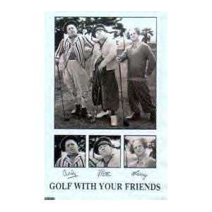   Golf With Friends Three Stoges Golfing Poster Print: Home & Kitchen