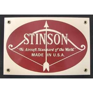  Stinson Aircraft Porcelain Enameled Aviation Sign 