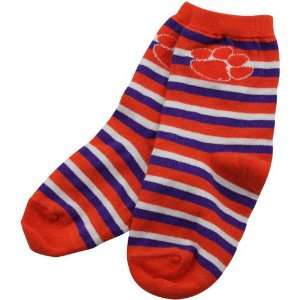   Tigers Toddler Orange Purple Sport Stripe Socks: Sports & Outdoors