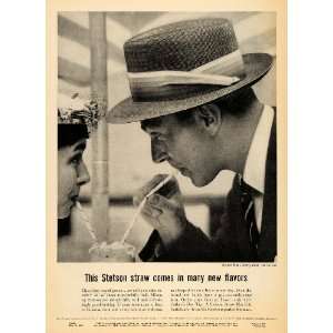  1955 Ad Stetson Co. Summer Milan Straw Hat Young Lovers 