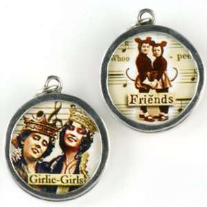    Funky Photo Pewter Charms Girlie Girls: Arts, Crafts & Sewing