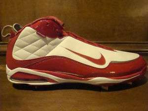 New! Mens NIKE AIR MAX MVP Metal Cleats Red/White  