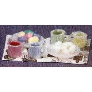  Dollhouse Miniature Easter Egg Coloring Set: Toys & Games