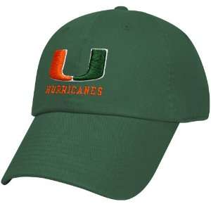 Nike Miami Hurricanes Green 3D Campus Hat:  Sports 