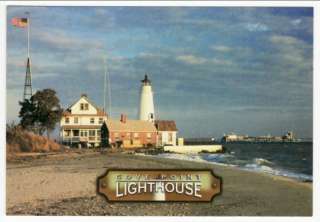 Calvert County Maryland Cove Point Lighthouse postcard  