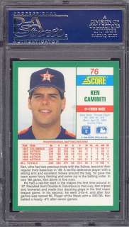 1990 Score #76 Ken Caminiti Astros PSA 10 pop 1  