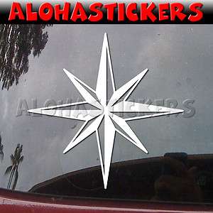 NAUTICAL STAR Compass Vinyl Decal Car Boat Sticker M120  