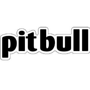   This 7 Inch by 2 Inch Car Magnet Word Shape, Pit Bull