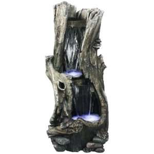   41 Driftwood Waterfall Fountain with LED Lights Patio, Lawn & Garden