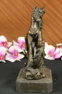 St. George Dragon Slayer Bronze Statue Military Saint Catholic Patron 