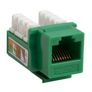  CAT5e Keystone Jack 90 Degree 110 UTP   Green Electronics