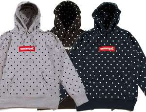 Supreme SS12 Comme Des Garcons Box Logo Hoodie Sweater (3 color) tee 