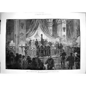   1881 EMPEROR RUSSIA LYING STATE CHURCH ST. PETER PAUL
