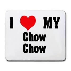  I Love/Heart Chow Chow Mousepad: Office Products