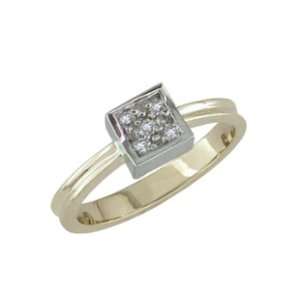  Fyori   size 12.75 14K Two Tone Square Shape Ring Jewelry