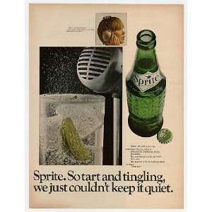  1967 Sprite Soda Something To Say Microphone Print Ad 