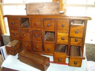 ANTIQUE STYLE APOTHECARY / SPICE 18 DRAW CABINET / CHEST   NICE   L@@K 