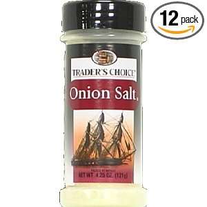 Spice Traders Choice Onion Salt, 4.25 Ounce Packages (Pack of 12 