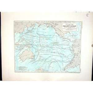  Johnston Antique Map 1856 Physical Chart Pacific Ocean 