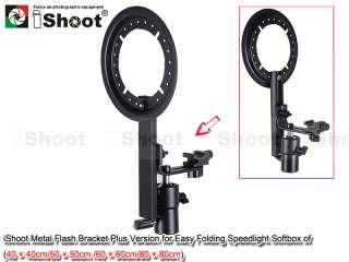 Flash Bracket/Holder+Hot Shoe Mount for Nikon/Canon Speedlight Softbox 