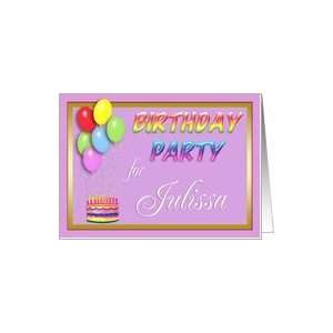  Julissa Birthday Party Invitation Card: Toys & Games