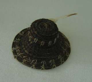 Papago Mini Horsehair WOVEN HAT with FEATHER  