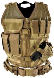   Vest TAN Large Military Special Forces Swat Police Airsoft NEW  