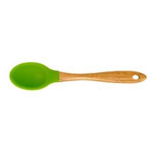 Island Bamboo SPN 370 Silicone Spoon, Dark Green Apple  
