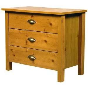  3 Drawer Beadboard Chest Nouvelle in Pine