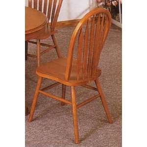   of Four Solid Wood Windsor Chairs with Spindle Back