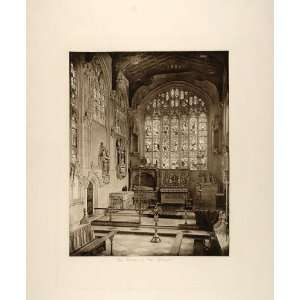  1892 Photogravure Tomb Church Chancel Warwickshire Holy 