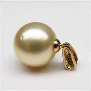 HIGH LUSTERROUND12.1MM SOUTH SEA PEARL PENDANT,18 GOLD  