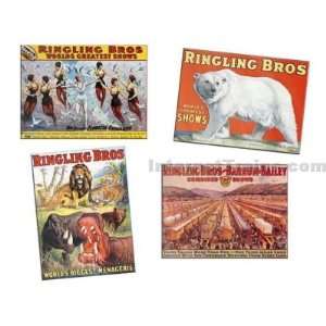   Lionel O Gauge Tin Sign Replica 4 Pack   Ringling Bros Toys & Games
