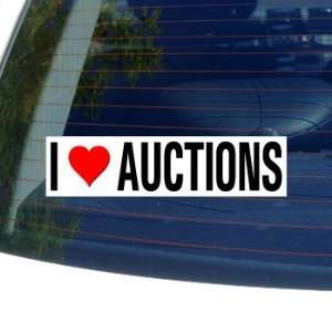  I Love Heart AUCTIONS   Window Bumper Sticker: Automotive