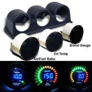  Universal Digital Meter Boost Gauges + Oil Temperature + Air Fuel 