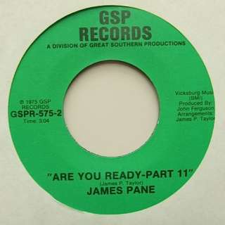 JAMES PANE  ARE YOU READY  MODERN SOUL FUNK 45 HEAR  