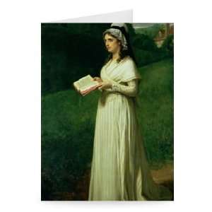 Portrait of Charlotte Corday (1768 93) (oil   Greeting Card (Pack of 