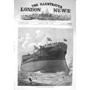    1875 Launch Ship H.M.S. Alexandria Chatham Dockyard