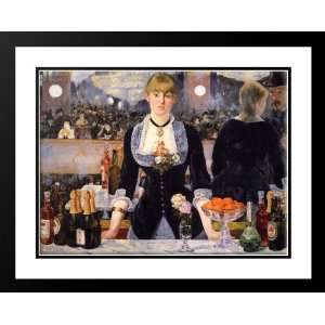  A Bar at the FoliesBergere 25x29 Framed and Double Matted 