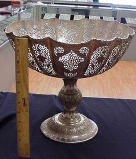 Antique Persian Silver Engraved & Pierced Bowl AMAZING  