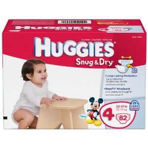  Huggies Snug & Dry Diapers, Size 4, 82 Count: Health 