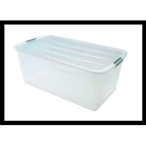 Clear Plastic Storage Box/Buckle Up Box 103QT BCB 95 Set of 5:  