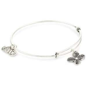   Alex And Ani Bangle Bar Lucky Clover Expandable Wire Bangle Jewelry