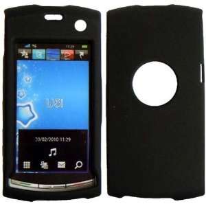  T Mobile Sony Ericsson Vivaz U5a Rubberized Hard Cover Case Black 