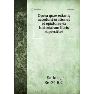   epistolae ex historiarum libris superstites 86 34 B.C Sallust Books