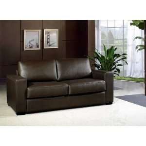   Furniture Dual Modern Chocolate Brown Leather Sofa Bed: Home & Kitchen