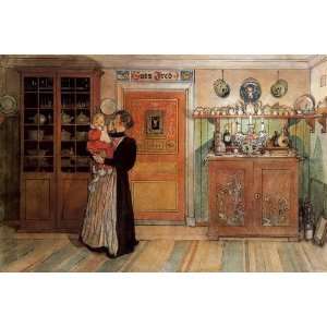 Hand Made Oil Reproduction   Carl Larsson   32 x 22 inches   Between 